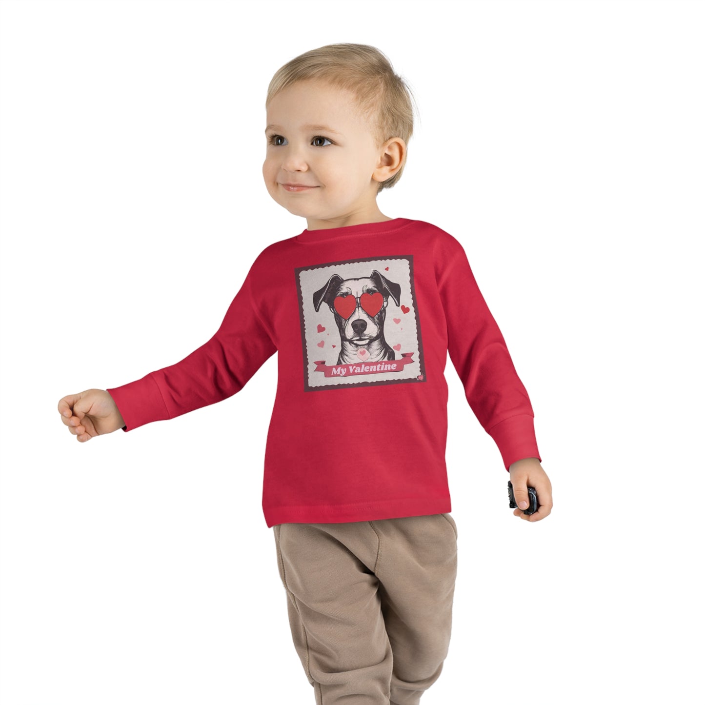 My Dog Valentine: Toddler Long Sleeve Tee