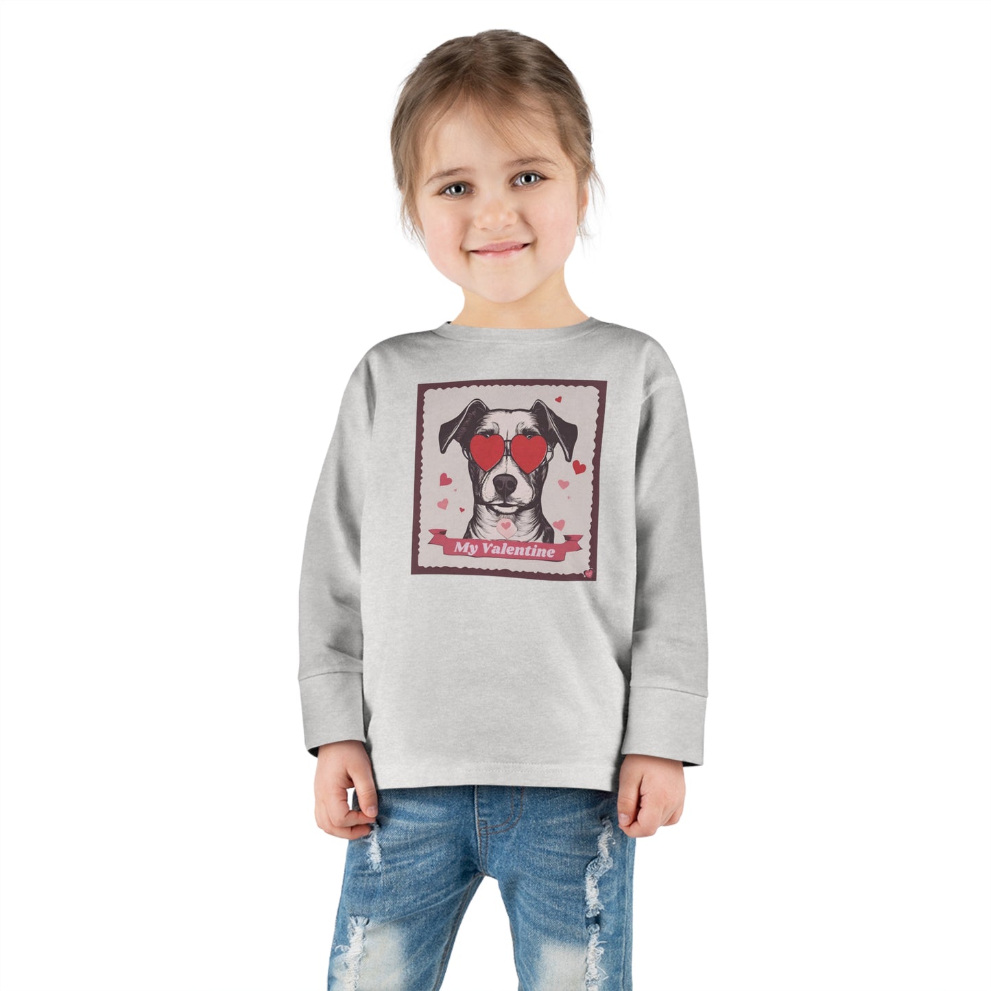 My Dog Valentine: Toddler Long Sleeve Tee