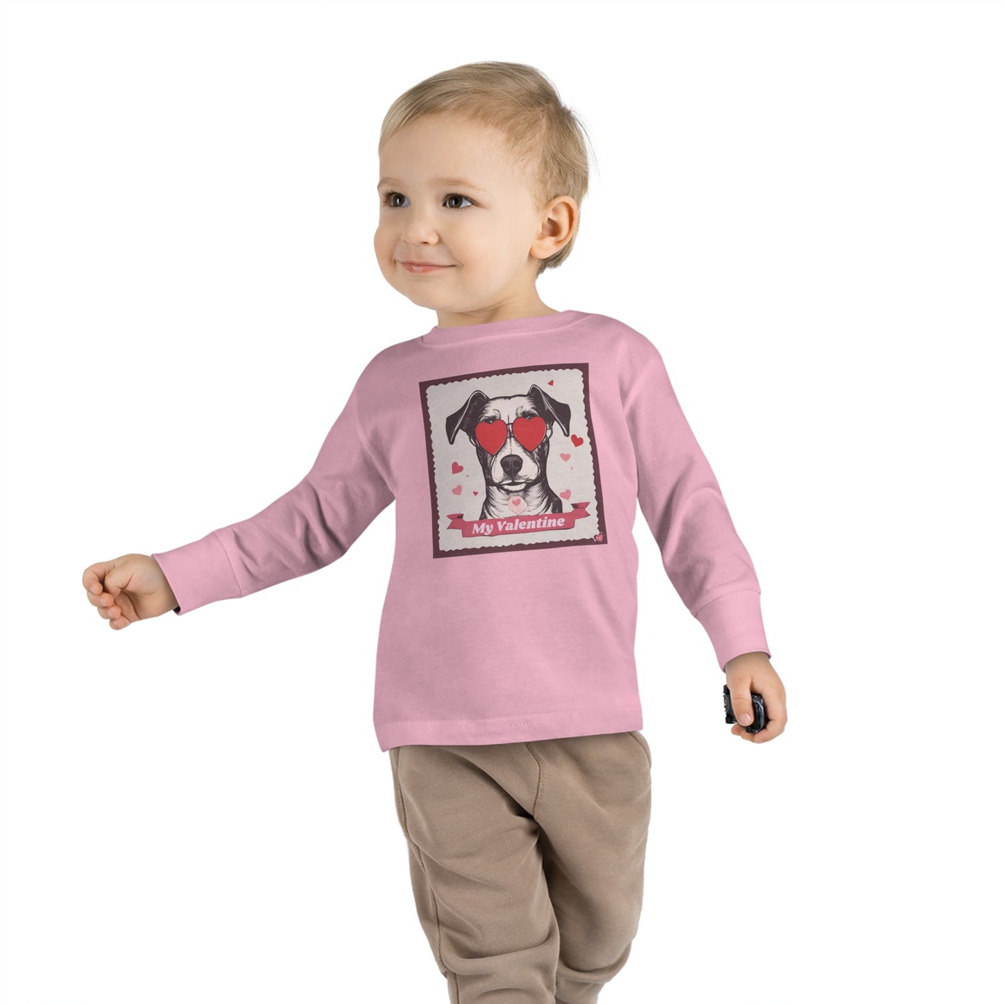 My Dog Valentine: Toddler Long Sleeve Tee