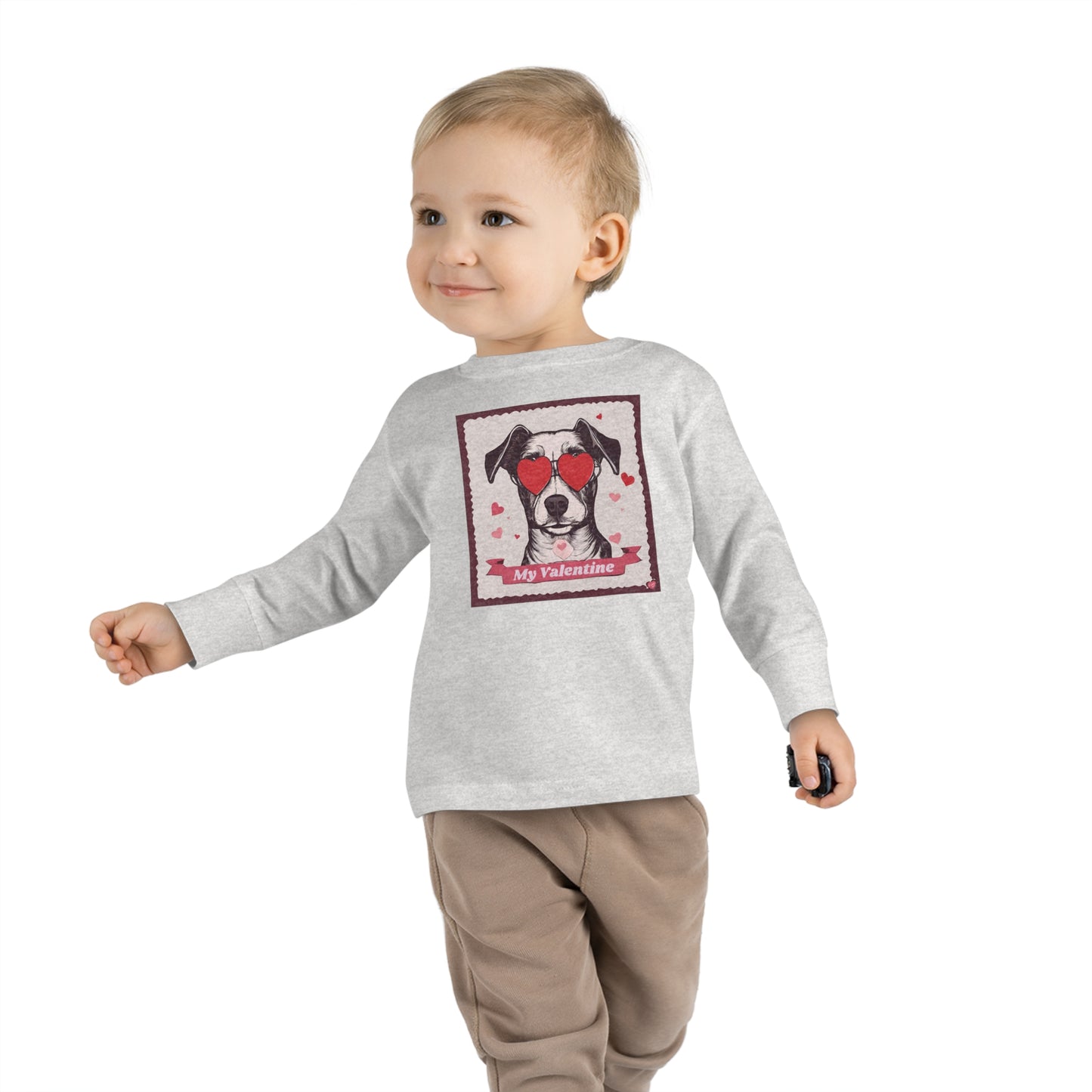 My Dog Valentine: Toddler Long Sleeve Tee