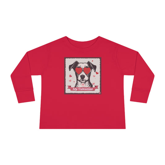 My Dog Valentine: Toddler Long Sleeve Tee