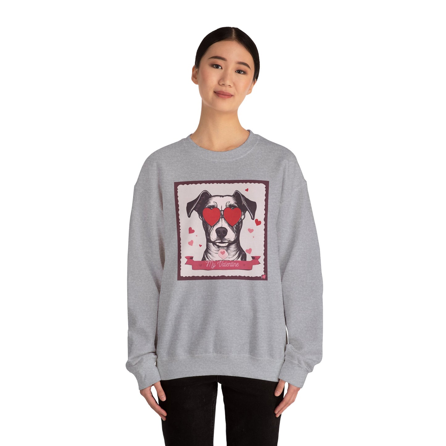 My Valentine Dog Crewneck Sweatshirt