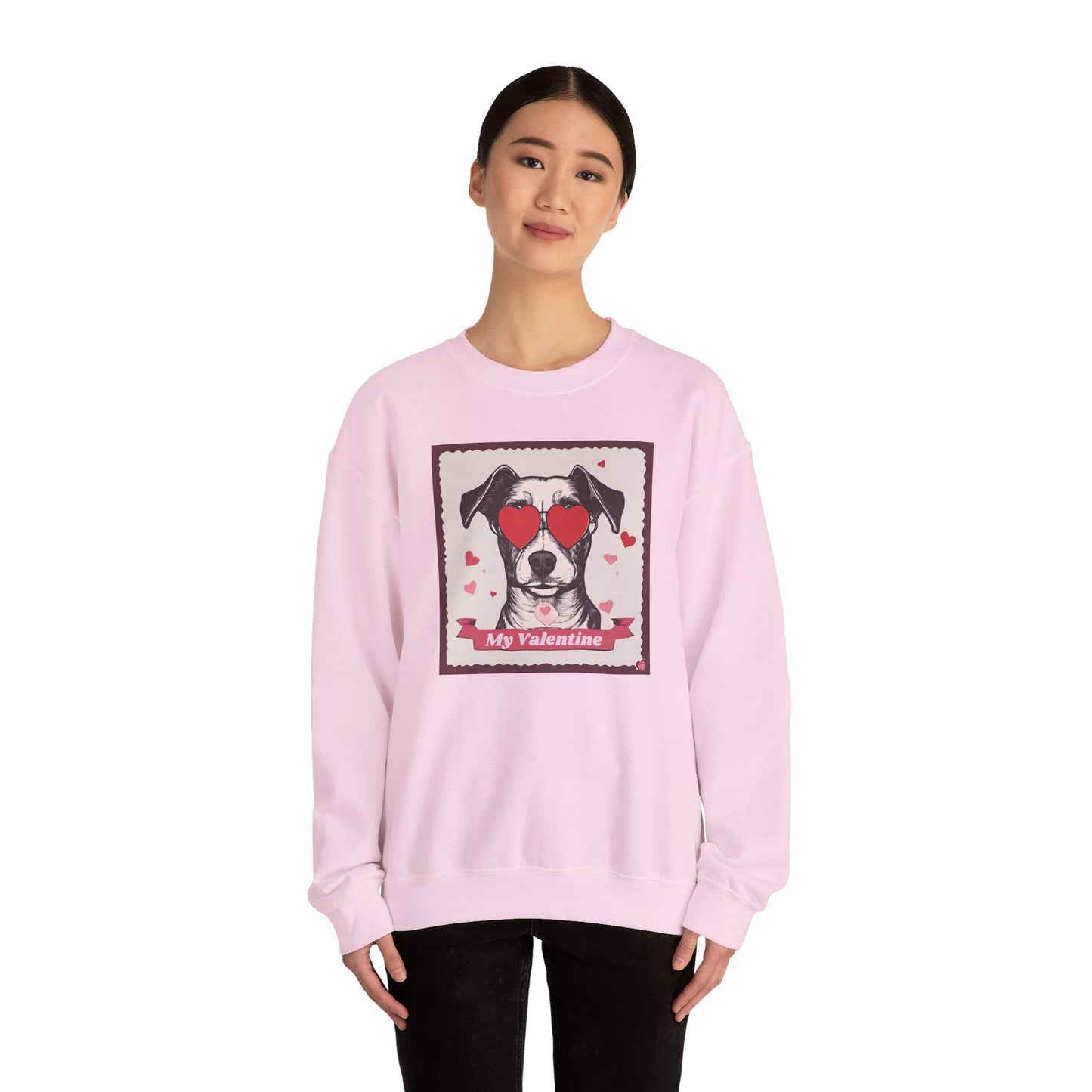 My Valentine Dog Crewneck Sweatshirt