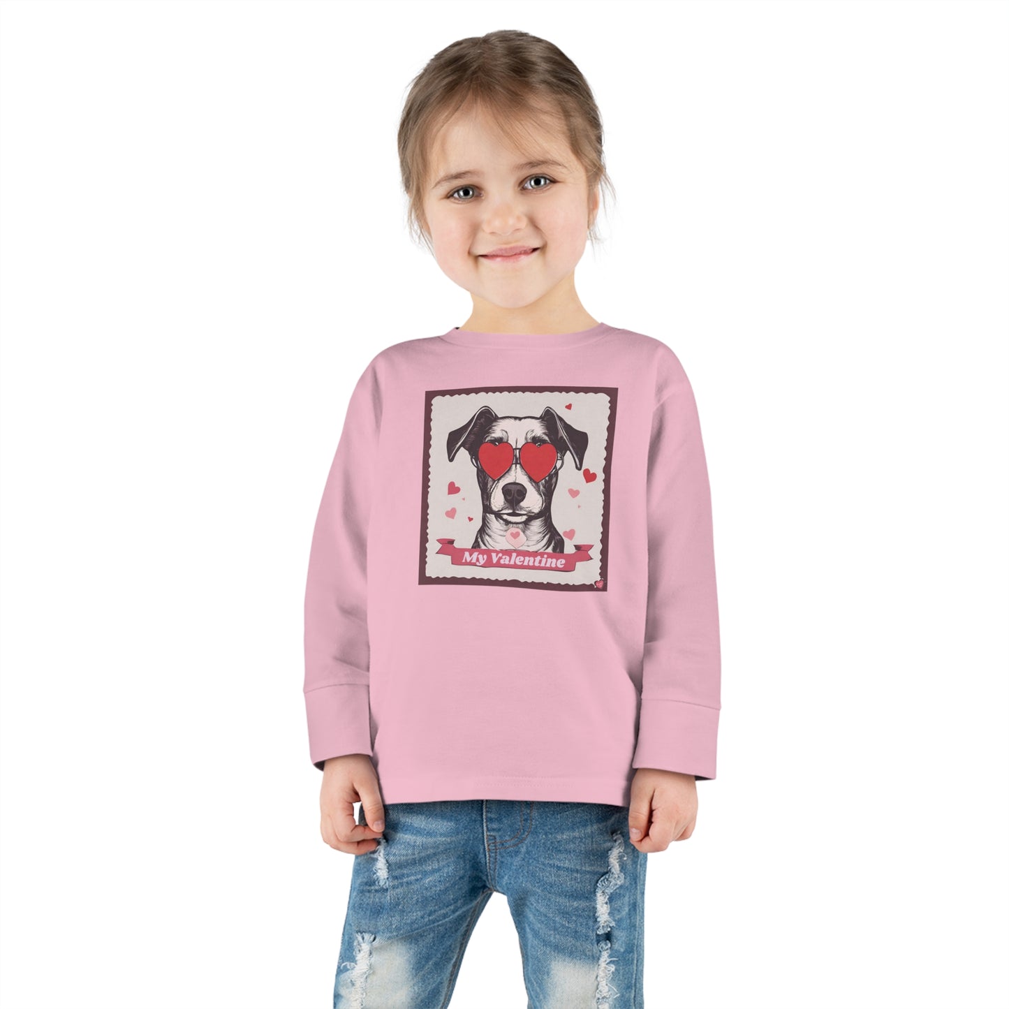 My Dog Valentine: Toddler Long Sleeve Tee