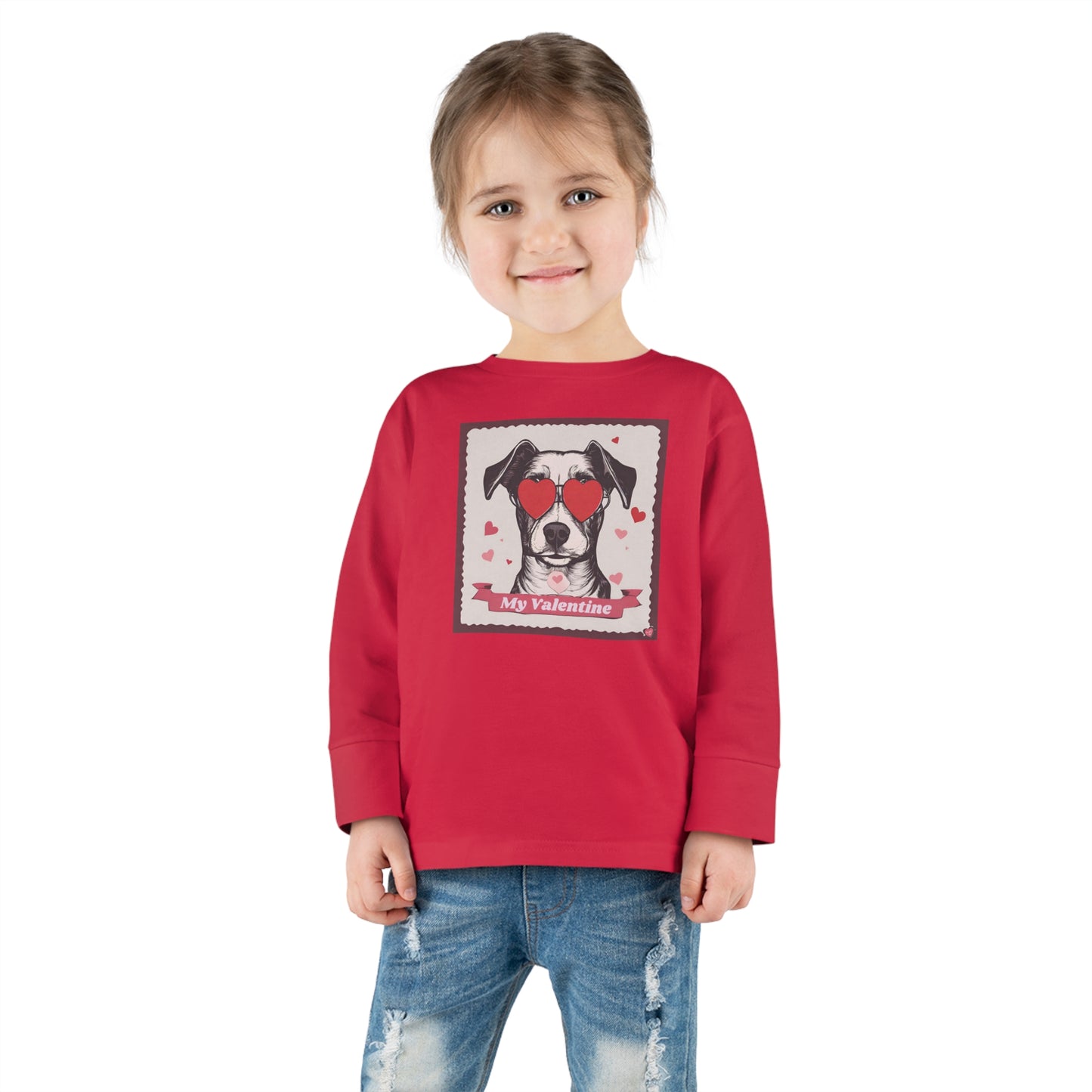 My Dog Valentine: Toddler Long Sleeve Tee