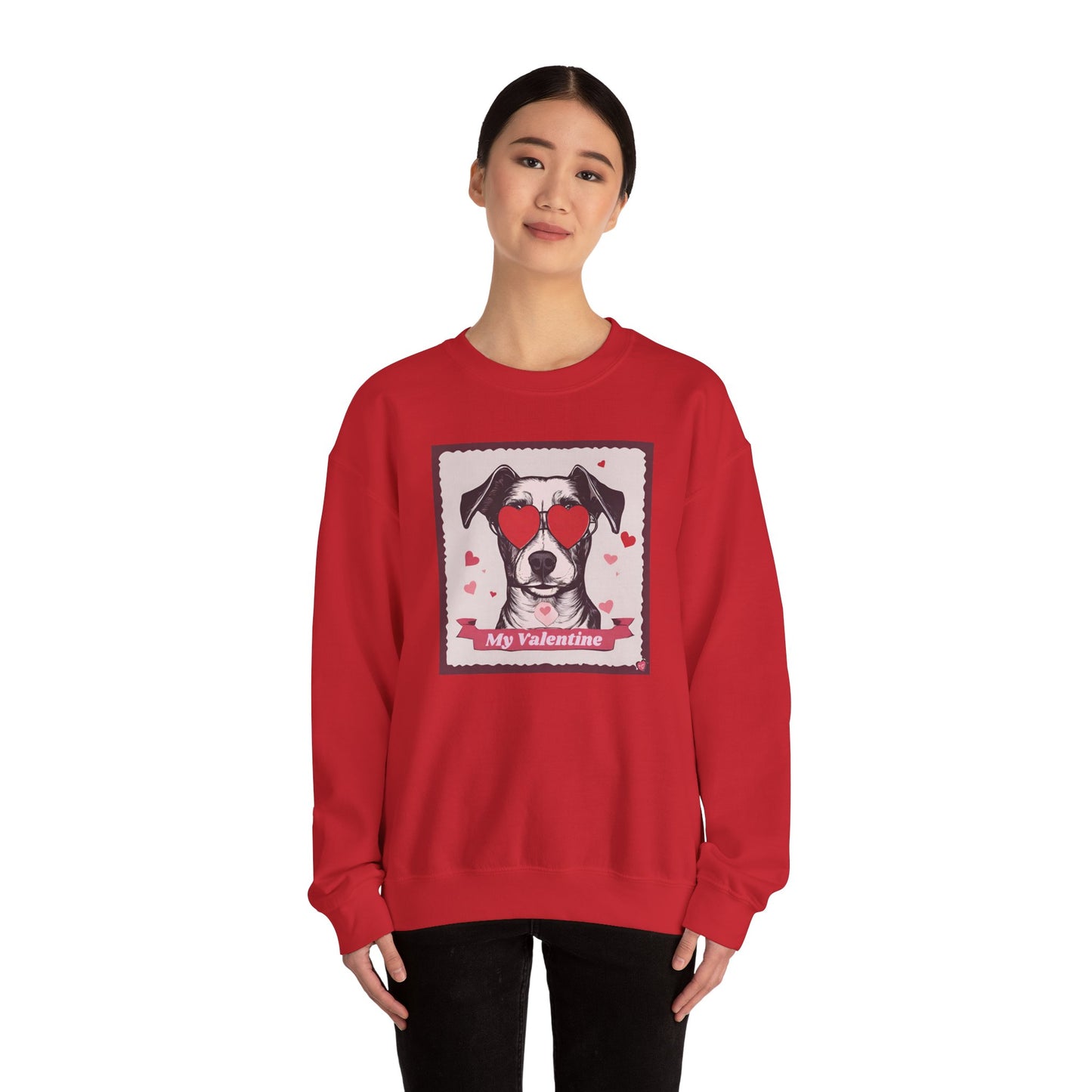 My Valentine Dog Crewneck Sweatshirt